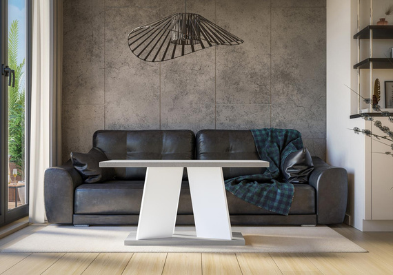 Couchtisch Sofatisch SANA Beton+Weiß