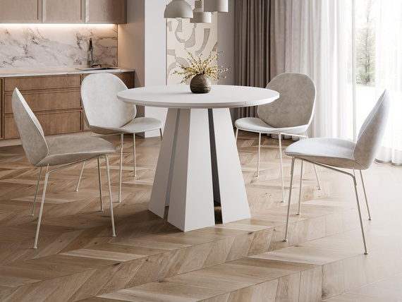 Tisch Weiß ausziehbar stabil Design TRENDI