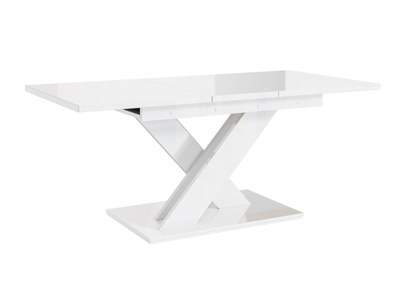  Esszimmertisch ausziehbar 140-180 cm Weiß + Beton