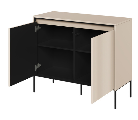 Kommode modern mit gerifflete Front für Wohnzimmer FLORE