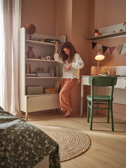 Bücherregal für Kinderzimmer mit Schublade JUNA Caschmir