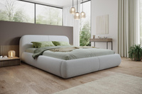 Schlafzimmer Doppelbett Design 200x200 Grau