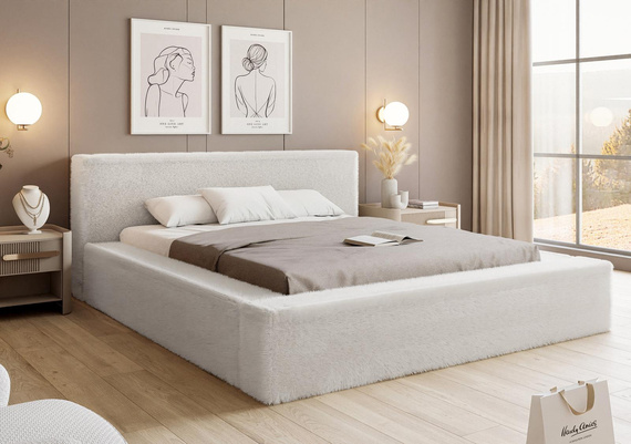Designerbett Creme 160x200