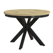 Runde Esstische BELLAMI Eiche artisan Schwarz