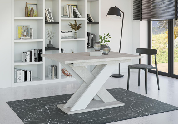 Esstische Modern AMI Beton+Weiß