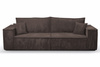 Schlafsofa mit Bettkasten und Cordstoff MONA Braun