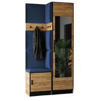 Garderoben-Set MALTI Eiche Craft + Blau