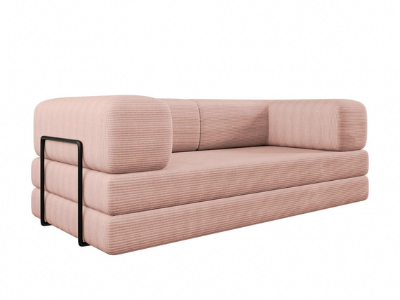 Designer Modulare Couch Schlafsofa Cord Rosa LAMILO