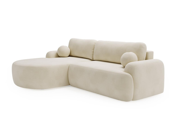Elegantes Ecksofa L-Form OLIO Creme 