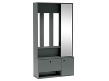 Garderobenschrank für den Flur mit Spiegel ISA Grün