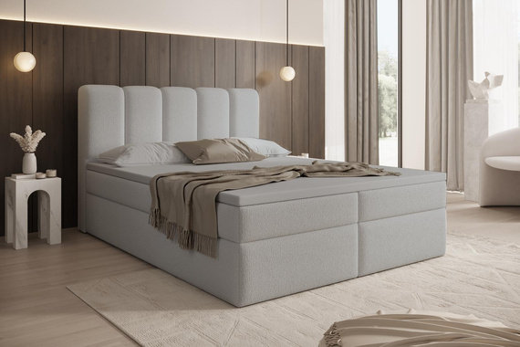 Praktisches Boxspringbett 120x200 Grau BELLO 
