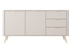 Kommode mit drei Schubladen und zwei Drehtüren BELLO Beige