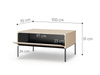 Modern Couchtisch mit Stauraum WAVE