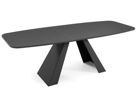 Esstisch mit Metalluntergestell 180 Schwarz Marmor LENO