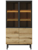 Vitrine mit lamellen und LED-Beleuchtung LUKS