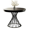 Design Esstisch schwarz Metall rund LUKO