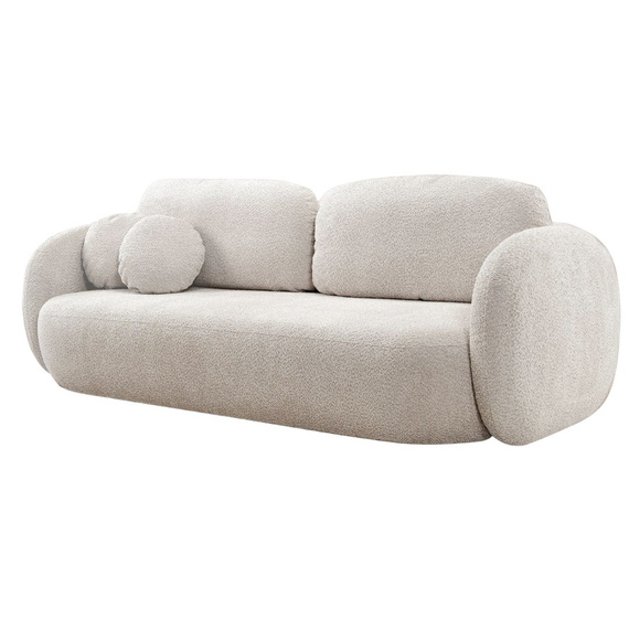 Design Sofa mit Schlaffunktion Hellbeige OLIO