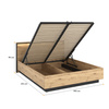 Doppelbett mit Lattenrost LIMA Eiche artisan