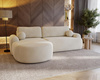 Elegantes Ecksofa L-Form OLIO Creme 