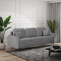 Sofa mit Schlaffunktion 228 cm breit BELLA Grau