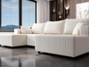 Modern Ecksofa U-form 330cm Breite Hellgrau